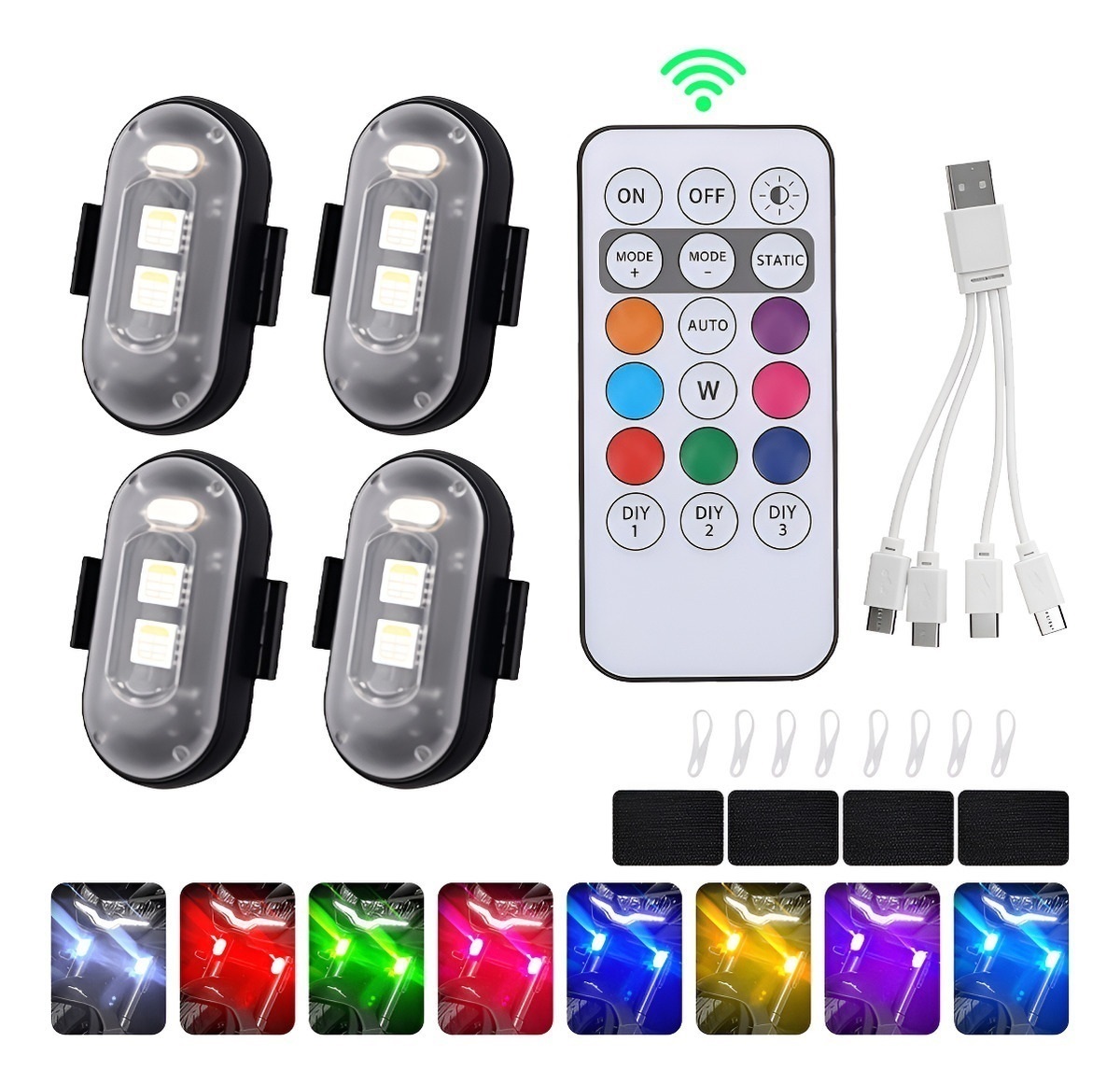 Drone Led Light - Set di 4 Luci Stroboscopiche LED