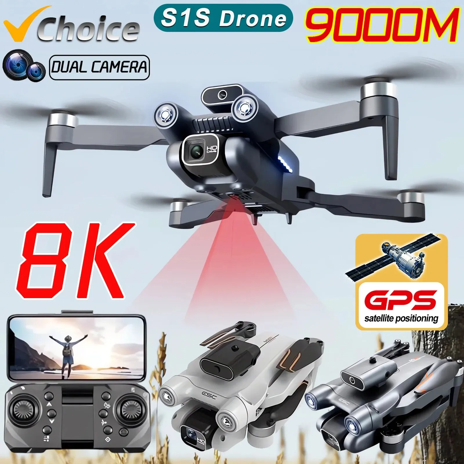Nuovo S1S 5G GPS Drone Camera  - Drone Gps Mount recensione e prezzo