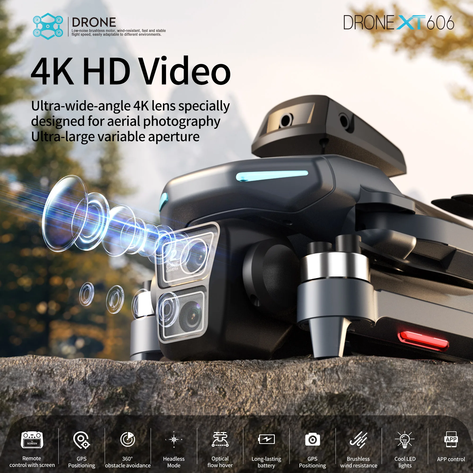Drone GPS Lenovo XT606 MAX con - Drone Gps Mount recensione e prezzo