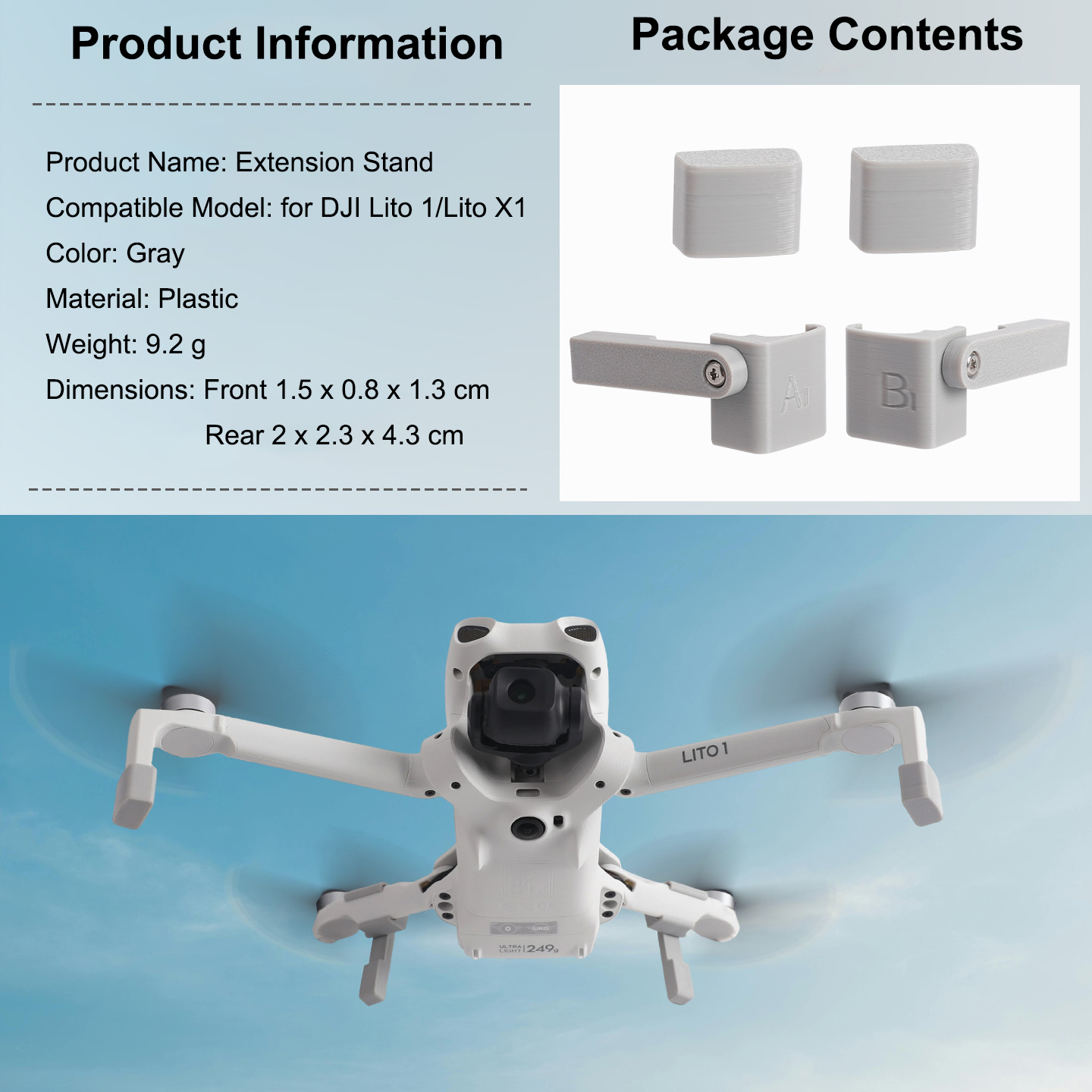 Estensore del Carrello di Atte - Drone Landing Gear recensione e prezzo